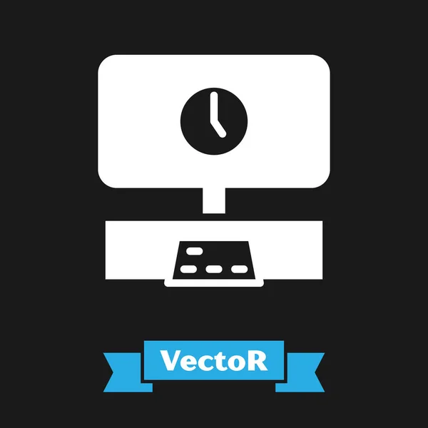 화이트 스마트 아이콘은 배경에서 분리되었다 텔레비전 Vector — 스톡 벡터