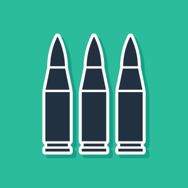 Mavi Kurşun simgesi yeşil arkaplanda izole edildi. Vektör.