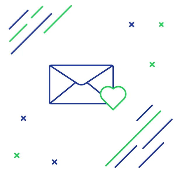Envelope Linha Com Ícone Março Isolado Fundo Branco Mensagem Amor —  Vetores de Stock