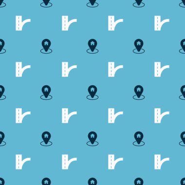 Evin ve trafik işaretinin olduğu yeri sorunsuz bir şekilde ayarla. Vektör