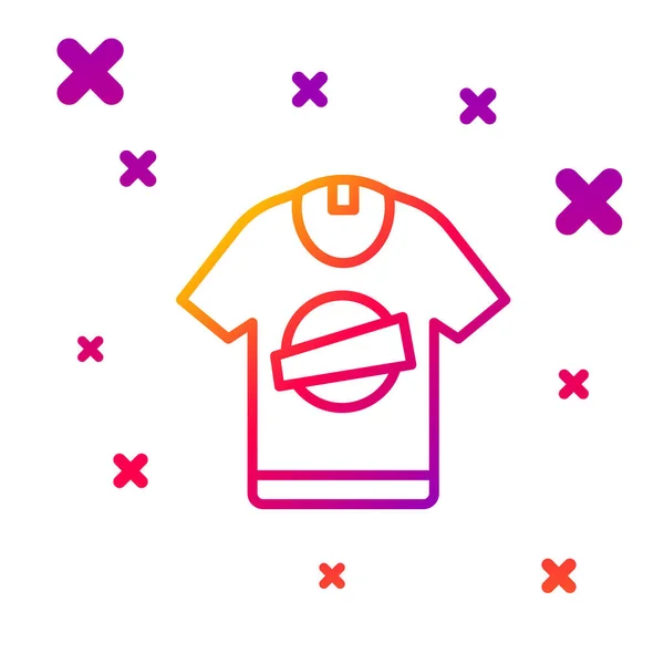 Färg Linje Shirt Ikon Isolerad Vit Bakgrund Lutande Slumpmässiga Dynamiska — Stock vektor