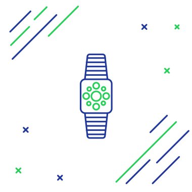 Çizgi Akıllı simgesi beyaz arkaplanda izole edildi. Renkli taslak konsepti. Vektör.