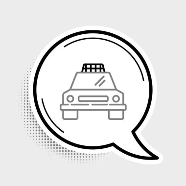 Taksi hattı simgesi gri arkaplanda izole edildi. Renkli taslak konsepti. Vektör.