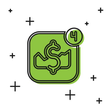 Siyah Mobil borsa konsept simgesi beyaz arka planda izole edildi. Çevrimiçi ticaret, borsa analizi, iş ve yatırım. Vektör.