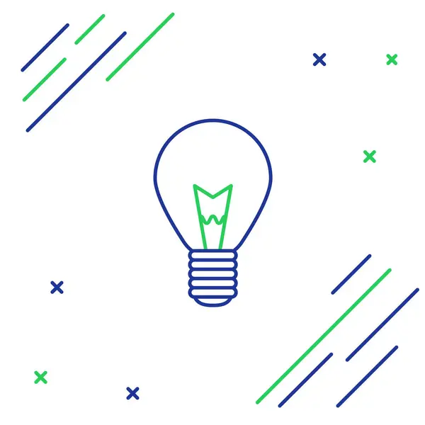 Line Light izzó koncepciója ötlet ikon elszigetelt fehér háttér. Energia és ötlet szimbólum. Inspirációs koncepció. Színes vázlat koncepció. Vektor — Stock Vector