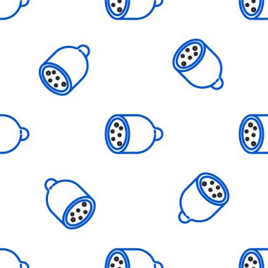 Salam çizgisi sosis simgesi beyaz arkaplanda izole edilmiş. Et şarküteri ürünü. Renkli taslak konsepti. Vektör