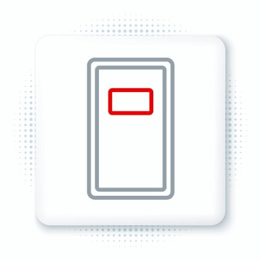 Hat Polisi saldırı kalkanı ikonu beyaz arka planda izole edildi. Renkli taslak konsepti. Vektör