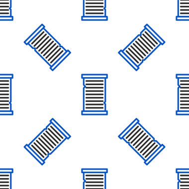 Çizgi Noel dilek listesi şablonu simgesi beyaz arkaplanda izole edilmiş pürüzsüz desen. Renkli taslak konsepti. Vektör