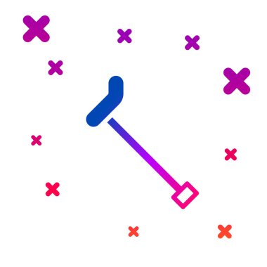 Beyaz arkaplanda izole edilmiş renkli baston simgesi. Kademeli rastgele dinamik şekiller. Vektör