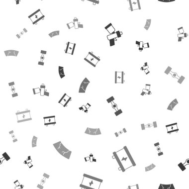 Boya tabancasını, araba aküsünü, Chassis arabasını ve kırık ön camı kusursuz şekilde ayarla. Vektör