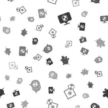 Konum kalkanını ayarlayın, güvenli bir yer, kumbarası ve kusursuz bir şablon. Vektör