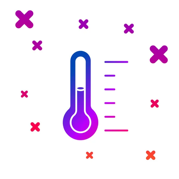 Farbe Sauna Thermometer Symbol isoliert auf weißem Hintergrund. Sauna- und Badausstattung. Gradient zufällige dynamische Formen. Vektor — Stockvektor