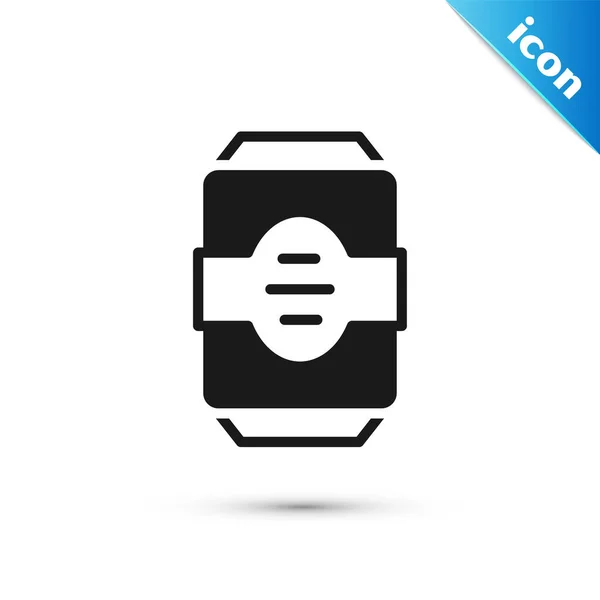 Grey Energy drink icoon geïsoleerd op witte achtergrond. Vector — Stockvector