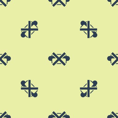 Mavi. Abur cubur ikonu yok. Sarı arka planda pürüzsüz desen var. Yasak sosisli sandviç. Fast food işareti yok. Vektör