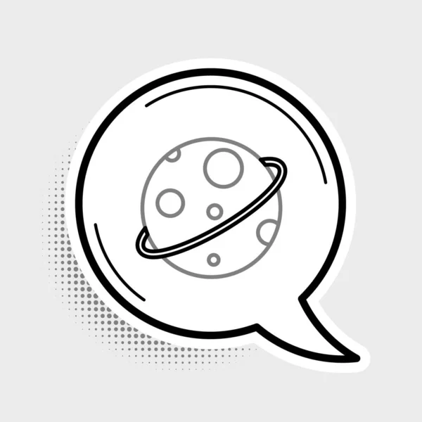 Icono de Line Planet aislado sobre fondo gris. Concepto de esquema colorido. Vector — Archivo Imágenes Vectoriales