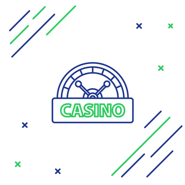 Ikona tablicy sygnalizacyjnej Line Casino izolowana na białym tle. Kolorowy koncept. Wektor — Wektor stockowy
