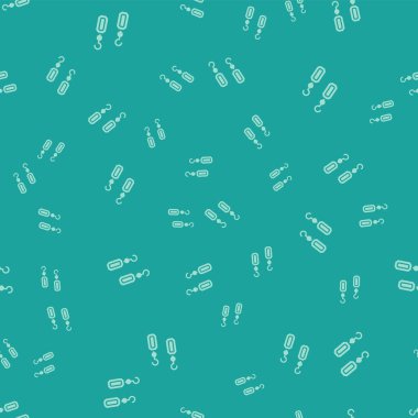 Yeşil küpeler ikonu yeşil arka planda izole edilmiş pürüzsüz desen. Mücevher aksesuarları. Vektör