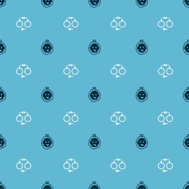 Cinayet ve kelepçeleri kusursuz bir kalıba sokun. Vektör