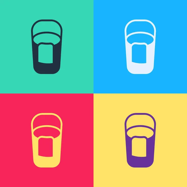 Pop art Bucket with rag icon isolated on color background. Cleaning service concept. Vector — Διανυσματικό Αρχείο