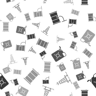 Fıçı petrol sızıntısını, petrol kulesini ateşe verin motor yağı ve varil yağını pürüzsüz bir kalıba sokun. Vektör