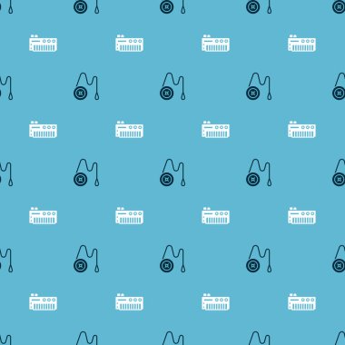 Yoyo oyuncağını ve müzik sentezleyicisini kusursuz şekilde ayarla. Vektör