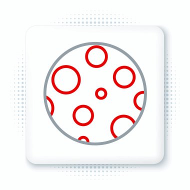 Hat Ay simgesi beyaz arkaplanda izole edildi. Renkli taslak konsepti. Vektör