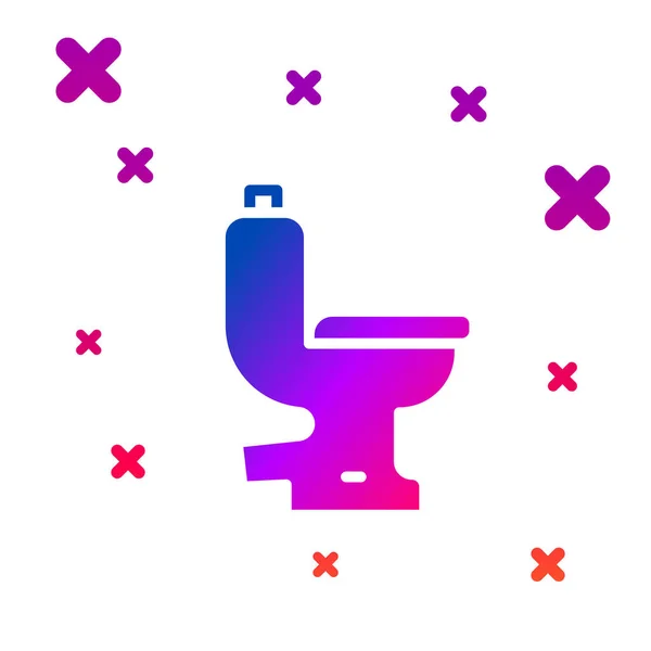 Kolor Toaleta miska ikona izolowane na białym tle. Gradientowe losowe kształty dynamiczne. Wektor — Wektor stockowy