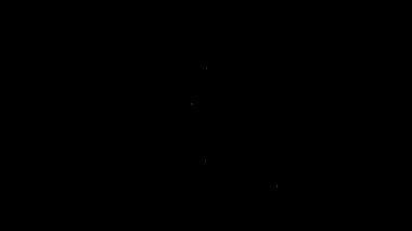 Beyaz çizgi Proje ekibi üs simgesi siyah arkaplanda izole edildi. İş analizi ve planlama, danışmanlık, takım çalışması, proje yönetimi. 4K Video hareketli grafik canlandırması
