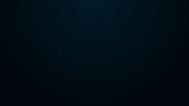 Parlayan neon hattı siyah arkaplanda izole edilmiş uyku ikonu zamanı. Uykulu Zzzz. Sağlıklı bir yaşam tarzı. 4K Video hareketli grafik canlandırması