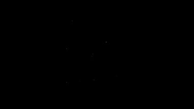 Beyaz çizgi Kid oyun alanı kaydırak borusu simgesi siyah arkaplanda izole edildi. 4K Video hareketli grafik canlandırması