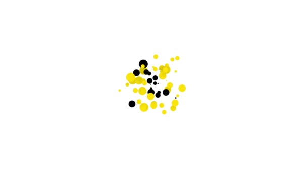 Чорна бейсбольна бита з кульковою іконою, ізольованою на білому тлі. 4K Відеографічна анімація — стокове відео