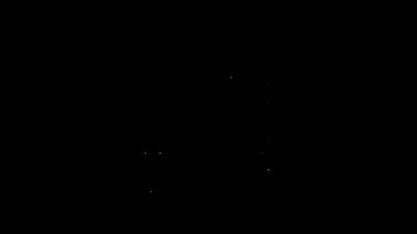 Beyaz çizgi Ses Karıştırıcı simgesi siyah arkaplanda izole edildi. DJ ekipman kaydırma düğmeleri. Konsol karıştırılıyor. 4K Video hareketli grafik canlandırması