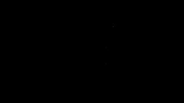 Siyah arkaplanda beyaz çizgi mayo ikonu izole edildi. 4K Video hareketli grafik canlandırması