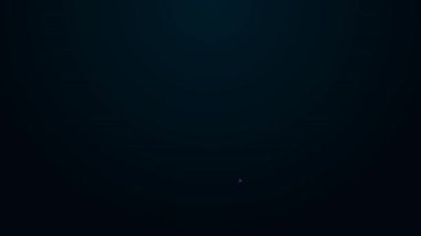 Parlayan neon hattı bira siyah arkaplanda izole edilebilir. 4K Video hareketli grafik canlandırması