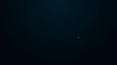 Parlayan neon hattı Alkol veya bira barı konumu simgesi siyah arkaplanda izole edildi. İçki, bar, kulüp ve barın sembolü. 4K Video hareketli grafik canlandırması