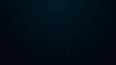 Parlayan neon hattı bira siyah arkaplanda izole edilebilir. 4K Video hareketli grafik canlandırması