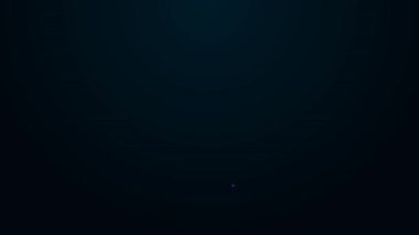 Siyah arka planda izole edilmiş şişe ikonunda yoğurt içmek. 4K Video hareketli grafik canlandırması