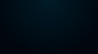 Parlayan neon hattı sütlü sürahi veya sürahi simgesi siyah arkaplanda izole edildi. 4K Video hareketli grafik canlandırması