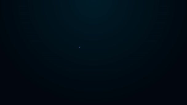 Zářící neonová čára Šlehačka v aerosolové plechovce ikona izolované na černém pozadí. Sladký mléčný výrobek. Mléčný výrobek a sladký symbol. Grafická animace pohybu videa 4K — Stock video
