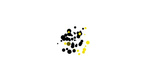 Černá Braillova ikona izolovaná na bílém pozadí. Finger jezdí na body. Systém nápisů pro nevidomé nebo zrakově postižené. Grafická animace pohybu videa 4K
