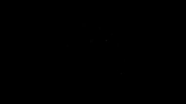 Beyaz çizgi eklem ağrısı, diz ağrısı ikonu siyah arka planda izole edilmiş. Ortopedik sağlık. Eklem ve kemik hastalıkları, eklem iltihabı. 4K Video hareketli grafik canlandırması
