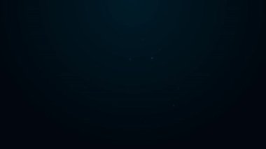 Parlak neon hattı eklem ağrısı, diz ağrısı ikonu siyah arka planda izole edilmiş. Ortopedik sağlık. Eklem ve kemik hastalıkları, eklem iltihabı. 4K Video hareketli grafik canlandırması