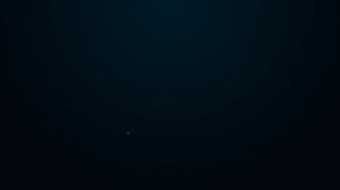 Siyah arkaplanda izole edilmiş renkli araba ikonunun parlak neon hattı donanım tanılama durumu. Araba servisi ve tamir parçaları. 4K Video hareketli grafik canlandırması