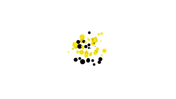 Schwarzes Verkehrskegel-Symbol auf weißem Hintergrund. 4K Video Motion Grafik Animation — Stockvideo