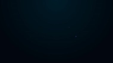 Parlayan neon hattı araba servisi simgesi siyah arkaplanda izole edildi. Otomobil tamircisi. Tamirci oto tamircisi. Bakım tabelası. 4K Video hareketli grafik canlandırması