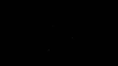Siyah arkaplanda beyaz çizgi tornavida ve anahtar anahtarı simgesi izole edildi. Servis aracı sembolü. 4K Video hareketli grafik canlandırması