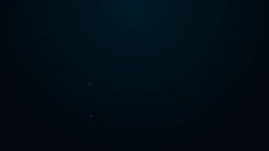 Parlayan neon hattı Finansal büyüme ikonu siyah arkaplanda izole edildi. Gelirleri arttırıyorum. 4K Video hareketli grafik canlandırması