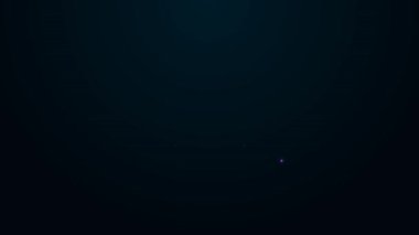 Parlayan neon hattı Web Analiz ve Geliştirme web sitesi istatistik simgesi siyah arkaplanda izole edildi. Analiz, yönetim, pazarlama, araştırma. 4K Video hareketli grafik canlandırması