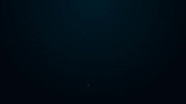 Parlayan neon hattı kurşun yönetim simgesi siyah arkaplanda izole edildi. İndirimli huni. Hedef müşteri iş konsepti. 4K Video hareketli grafik canlandırması
