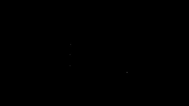 Weiße Linie Browser-Setting-Symbol isoliert auf schwarzem Hintergrund. Anpassung, Service, Wartung, Reparatur, Reparatur. 4K Video Motion Grafik Animation — Stockvideo